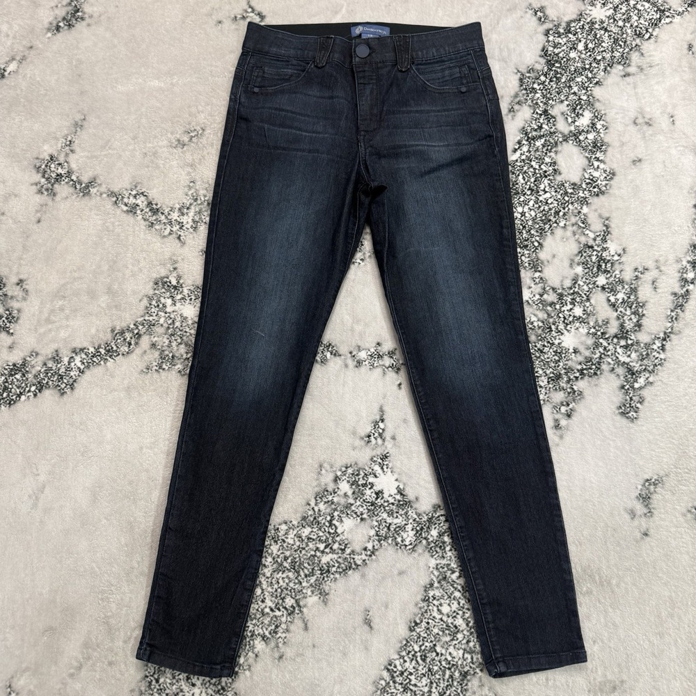 Democracy Ab Solution Jeans Womens 12 Dark Wash Stretch Denim Slim Straight Leg